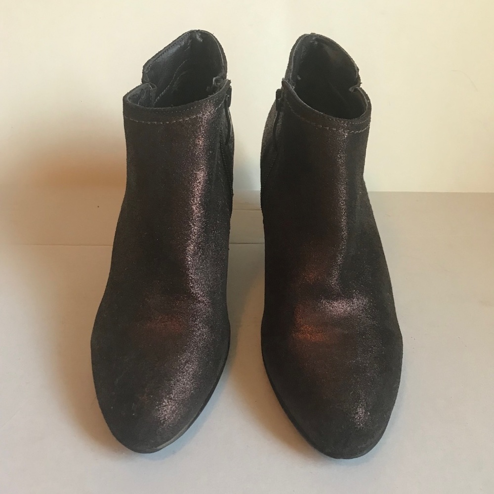 Tamaris Women's Brown Metallic Leather/Suede Ankle Boots Size 9
